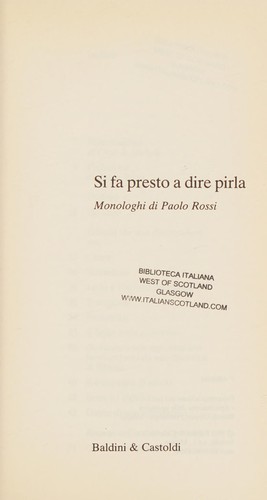 Si fa presto a dire pirla (Italian language, 1993, Baldini & Castoldi)