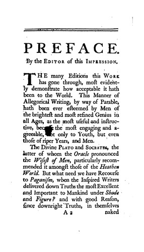 The Pilgrim's Progress: From this World, to that which is to Come: ... Compleat in Two Parts ... (1757, printed for W. Johnston)