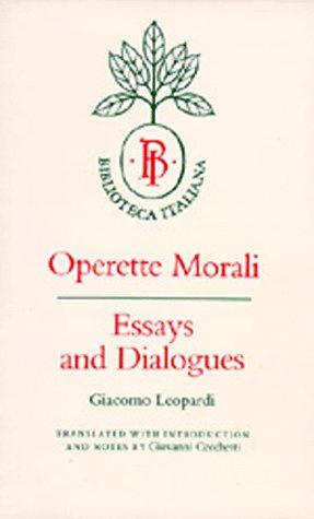 Giacomo Leopardi, Giovanni Cecchetti: Operette Morali (Paperback, University of California Press)