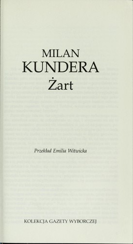 Żart (Polish language, 1997, Pan stwowy Instytut Wydawniczy)