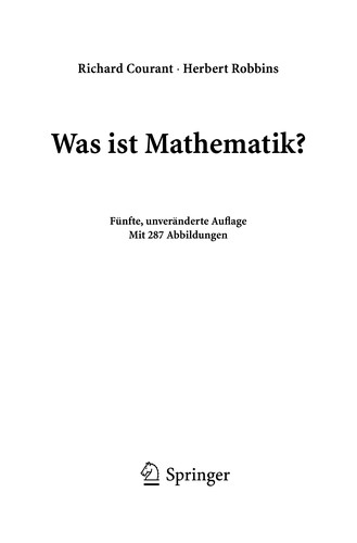 Was ist Mathematik? (German language, 2010, Springer)