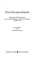 Don Giovanni deutsch (German language, 1993, Academia Verlag)