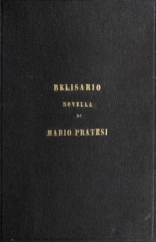 Mario Pratesi: Belisario (Italian language, 1876, s.n.)
