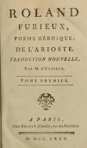 Ludovico Ariosto: Roland furieux (French language, 1775, Brunet)