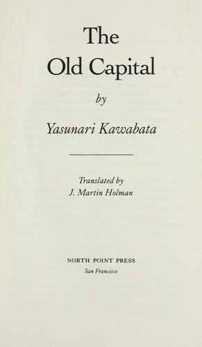 The old capital (1987, North Point Press)