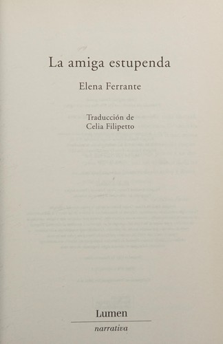 La amiga estupenda (Spanish language, 2016)