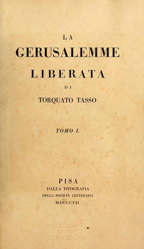 La Gerusalemme liberata (Italian language, 1807, Dalla Tipografia della Società Letteraria)