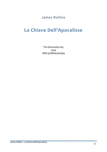 La chiave dell'apocalisse (Italian language, 2010, Nord)