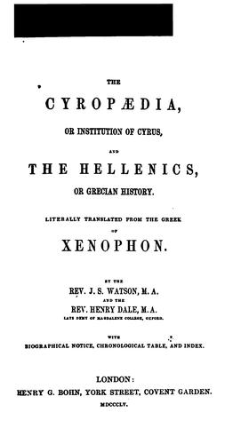 Xenophon: The Cyropaedia (1855, H.G. Bohn)
