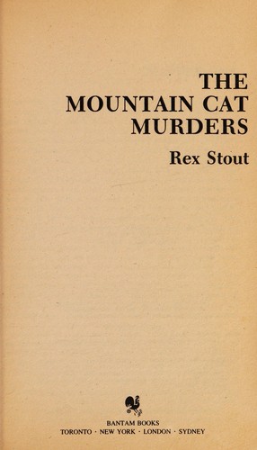 The Mountain Cat Murders (Paperback, 1982, Bantam Books)