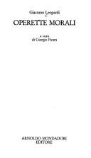 Giacomo Leopardi: Operette morali (Italian language, 1988, A. Mondadori)