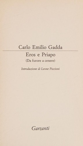 Eros e Priapo (Italian language, 1990, Garzanti)