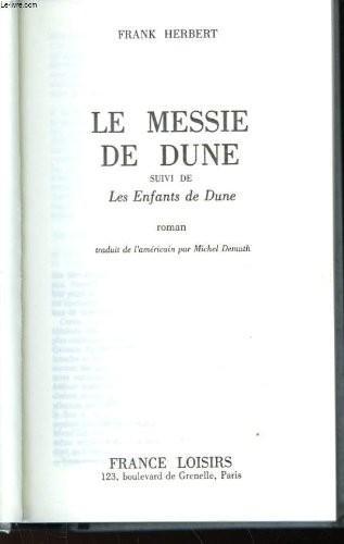 Le messie de dune, les enfants de dune (French language)