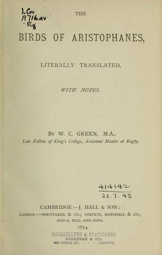 Aristophanes: The birds of Aristophanes (1902, Willett Press)