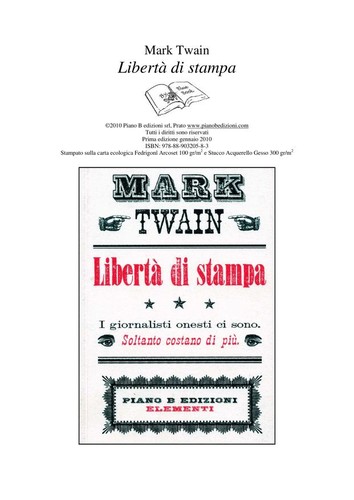 Liberta   di stampa (Italian language, 2010, Piano B)