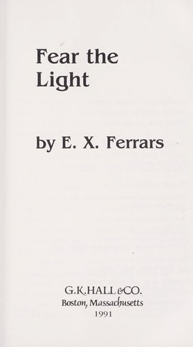 Elizabeth Ferrars: Fear the light (1991, G.K. Hall)
