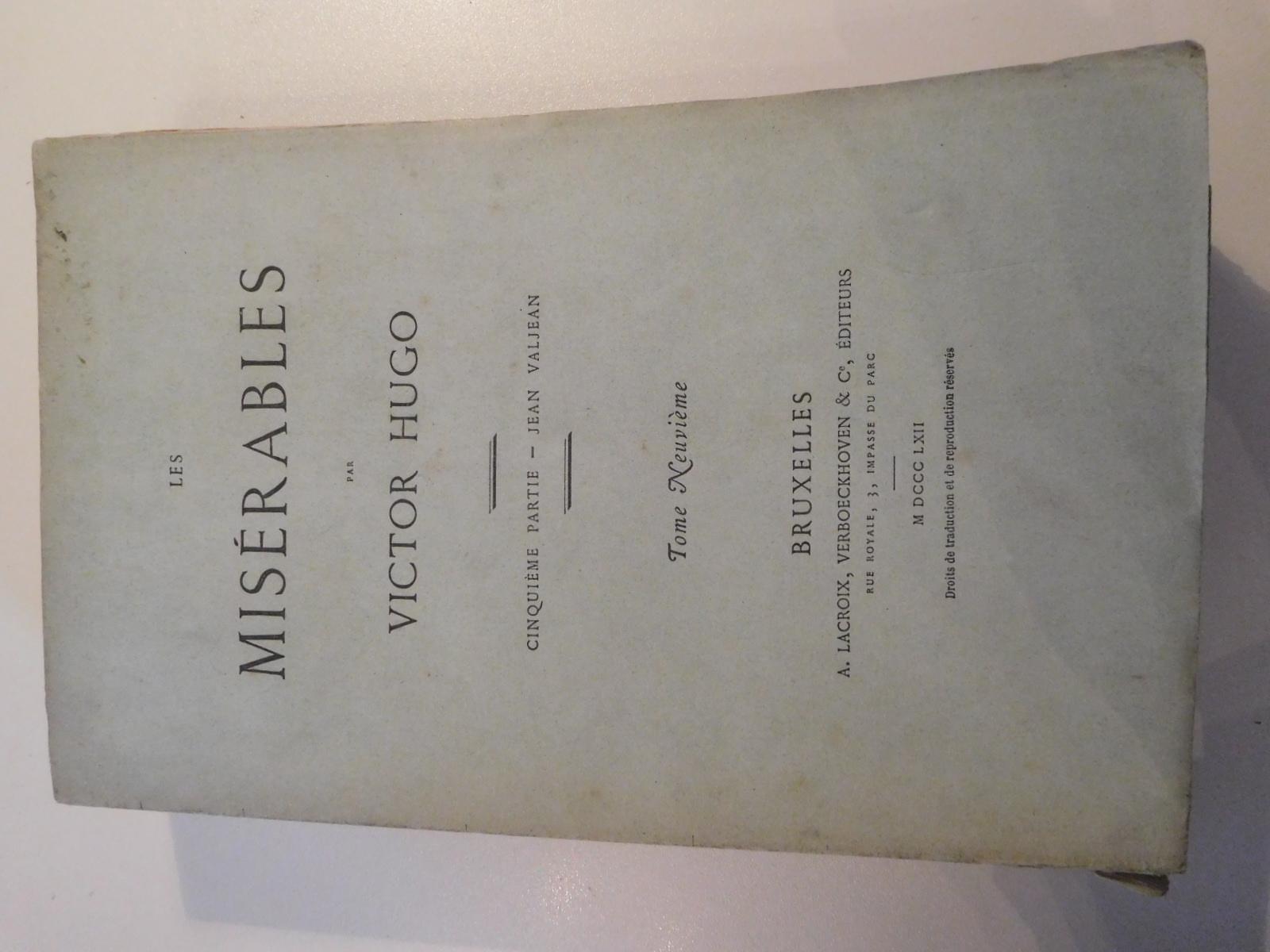 Les Misérables. Cinquième partie – Jean Valjean - Tome neuvième (French language, 1862)