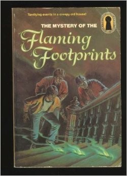 The three investigators in The mystery of the flaming footprints (Hardcover, 1984, Random House)