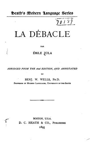 La débâcle (1895, D.C. Heath & co.)