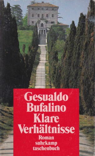 Gesualdo Bufalino: Klare Verhältnisse (German language, 1996, Suhrkamp)