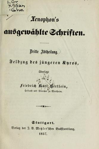 Feldzug des jüngeren Kyros (German language, 1857, J.B. Metzler)