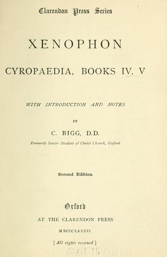 Xenophon: Cyropaedia (1886, The Clarendon Press)
