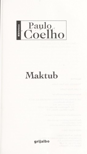 Maktub (Spanish language, 1994, Grijalbo)