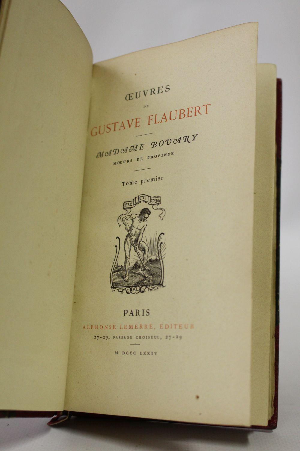 Madame Bovary Tome premier (French language, Librairie Alphonse Lemerre)