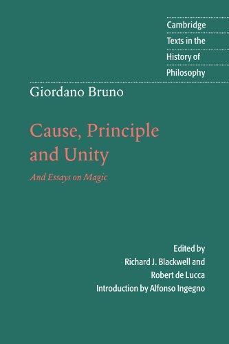 Giordano Bruno: Cause, Principle, and Unity and Essays in Magic (1998)