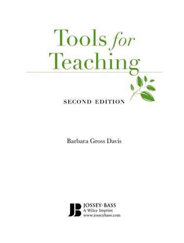 Barbara Gross Davis, Davis: Tools for Teaching (Paperback, 2008, Jossey Bass Wiley)