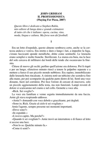 Il professionista (Italian language, 2007, Mondadori)