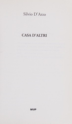 Casa d'altri (Italian language, 2006, MUP)