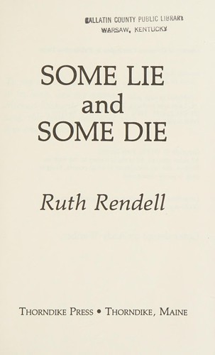 Some lie and some die (1985, Thorndike Press)