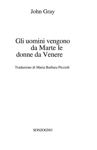 Gli uomini vengono da Marte le donne da Venere (Italian language, 2008, Rizzoli)