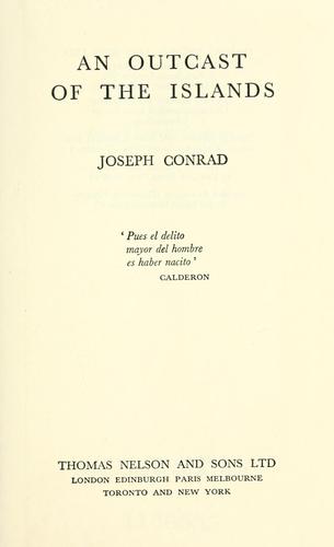 An outcast of the islands (1900, T. Nelson)