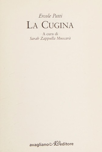 Ercole Patti: La cugina (Italian language, 1998, Avagliano)