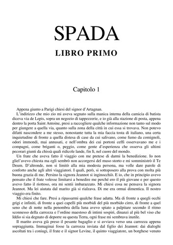 Giuseppe Ferrandino: Spada (Italian language, 2007, Mondadori)