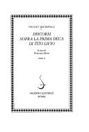 Discorsi sopra la prima deca di Tito Livio (Italian language, 2001, Salerno)