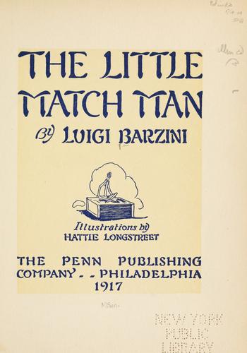 The little match man (1917, The Penn Publishing Company)