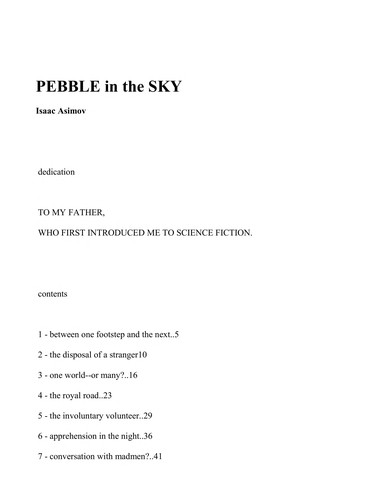 Pebble in the Sky (The Isaac Asimov Collection Edition) (Hardcover, 1986, Doubleday)