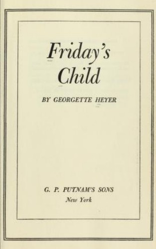 Friday's Child (1971, Putnam)