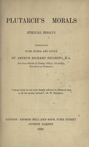 Plutarch: Plutarch's morals (1888, Bell)