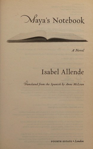 Isabel Allende: Maya's Notebook (2013, HarperCollins Publishers Limited)