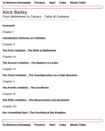 Alice A. Bailey: From Bethlehem to Calvary (1973, Lucis Publishing Co., Lucis Press)