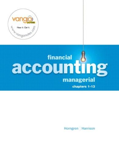 Financial & Managerial Accounting-Financial, Chapter 1-13 (F) (Paperback, 2007, Prentice Hall)