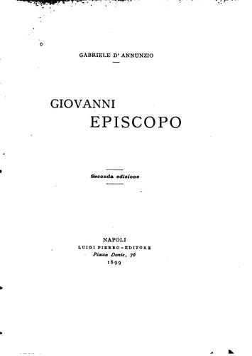 Giovanni Episcopo. (Italian language, 1899, L. Pierro)