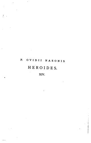 P. Ovidii Nasonis Heroides XIV (Latin language, 1874, G. Bell)