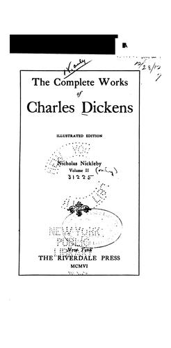 Nicholas Nickleby (1906, Riverdale Press)