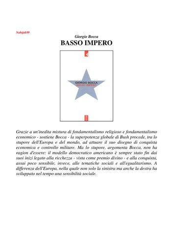 Basso impero (Italian language, 2003, Feltrinelli, Feltrinelli Traveller)