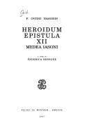 Heroidum epistula. (Italian language, 1997, Le Monnier)